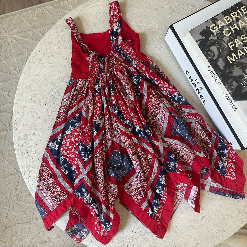 Blueberi Blvd Bandana Hankerchief Hem Sundress Festive 4th of July 4T - Picture 4 of 9